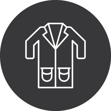 Bir ceket simgesinin vektör illüstrasyonu