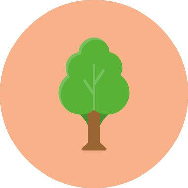 Ağaç Düz Vektör Simgesi Tasarımı