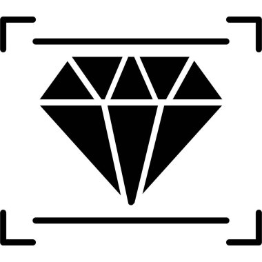 Elmas. Web simgesi basit illüstrasyon