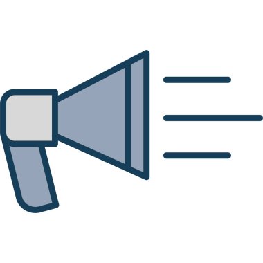 Megafon ikonu vektör illüstrasyonu