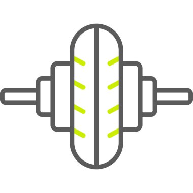 Fitness ve egzersiz çizgisi vektör simgesi, düzenlenebilir vuruş