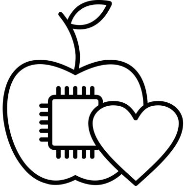 Elma elma simgesi taslak biçiminde