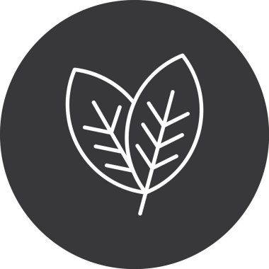 Yaprak simgesinin vektör çizimi