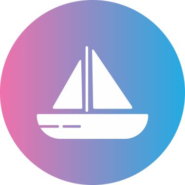 Tekne. Web simgesi basit tasarım