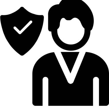 Avatar Adam simgesi katı stilde