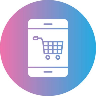 alışveriş simgesi vektör illüstrasyonu