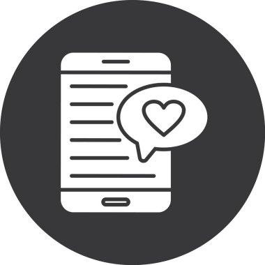 Kalp ikonu vektör illüstrasyonu