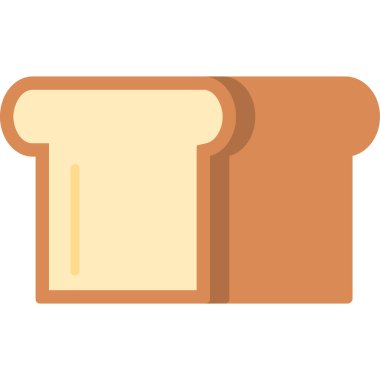 Ekmek düz vektör simgesi