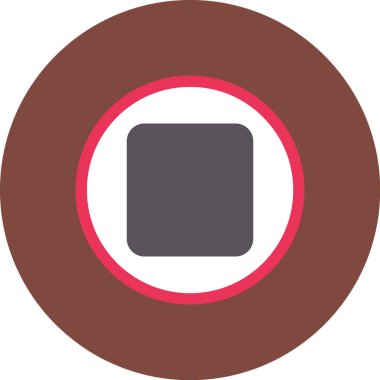 Kırmızı çerçeveli yuvarlak bir düğmenin vektör çizimi