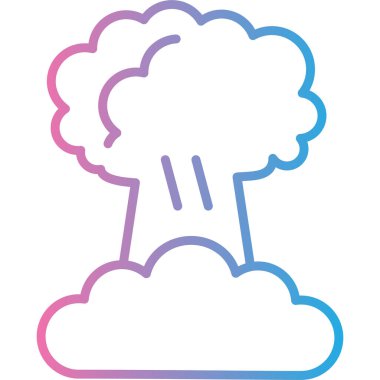 Bulut. Web simgesi basit illüstrasyon