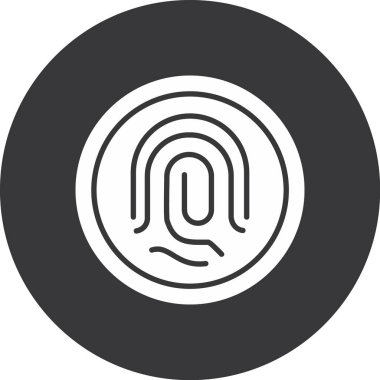 modada izole edilmiş arka planda parmak izi simgesi