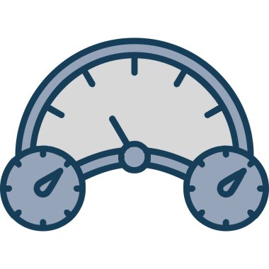 Araba hız göstergesi simgesi. Beyaz arkaplanda izole edilmiş web tasarımı için basit bir araba hız göstergesi vektör simgesi tasarımı