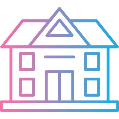 Modern yapı simgesinin vektör illüstrasyonu