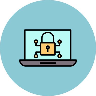 Kilit. Web simgesi basit illüstrasyon