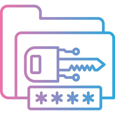 Şifre. Web simgesi basit illüstrasyon