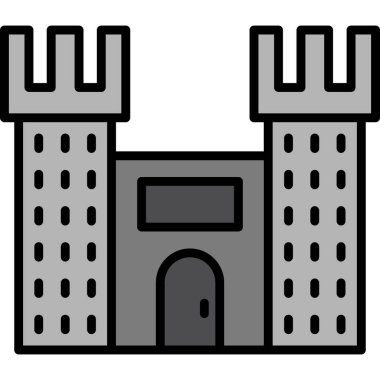 Şato. Web simgesi basit tasarım