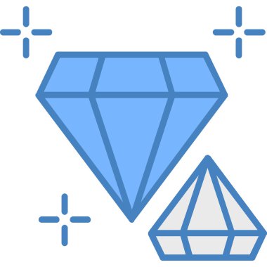 Elmas. Web simgesi basit illüstrasyon