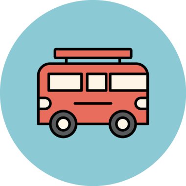 kamp düz simgesi, vektör illüstrasyonu