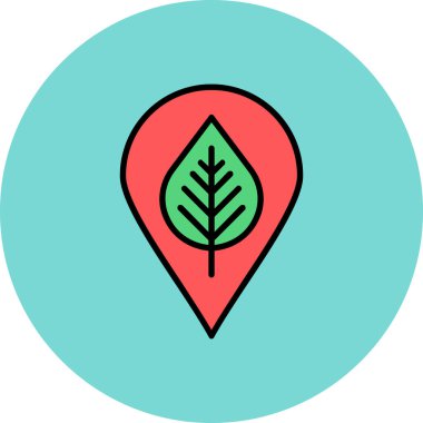 konumu simgesi harita, illüstrasyon vektör