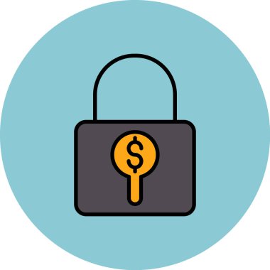 Kilit vektör simge işareti simge vektör çizim kişisel ve ticari kullanım için..