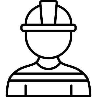 İnşaat miğferi ikonu. Web için inşaat miğferi vektör simgesinin özet çizimi