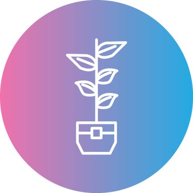 Bitki simgesinin vektör illüstrasyonu