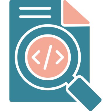 veri analizi düz simge, vektör, illüstrasyon