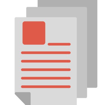 Belge. Web simgesi basit illüstrasyon