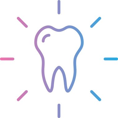 Diş Modern simgesi, vektör illüstrasyonu