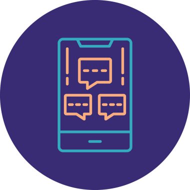 Sohbet simgesi vektör illüstrasyonu