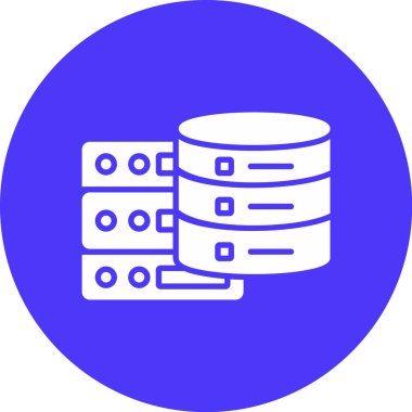 Veri merkezi. Web simgesi basit illüstrasyon