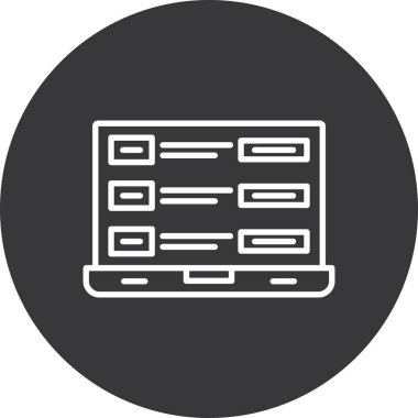 sunucu vektör simgesi modern basit tasarım çizimi