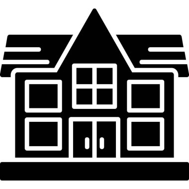 Ev ikonu. Web tasarımı için ev vektör simgelerinin basit çizimi