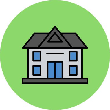 Ev. Web simgesi basit illüstrasyon