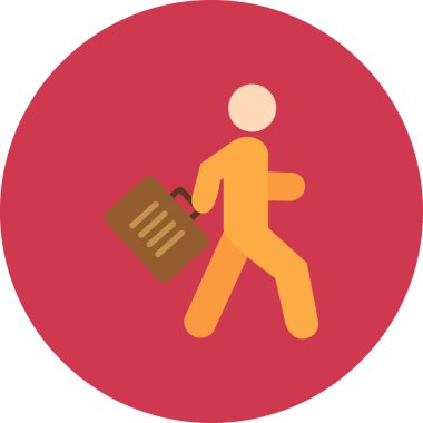 Sırt çantalı bir adamın vektör çizimi.