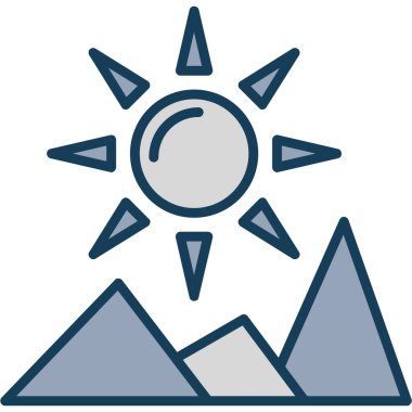 Güneş. Web simgesi basit tasarım