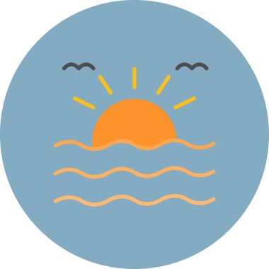 Güneş. Web simgesi basit illüstrasyon