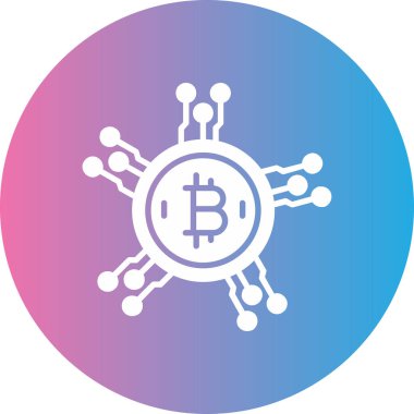 Bitcoin simgesi, vektör çizimi