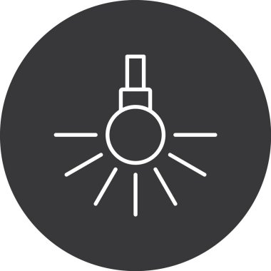 ampul ışığı vektör çizgisi simgesi