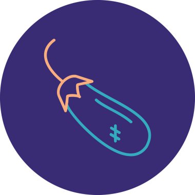 Düz dizaynlı bir çizgi vektörünün eşsiz simgesi