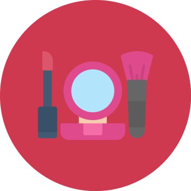 Makyaj. Web simgesi basit illüstrasyon