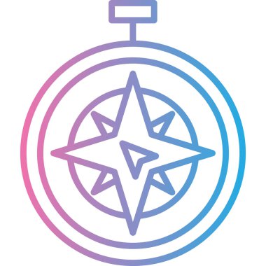 Pusula. Web simgesi basit illüstrasyon