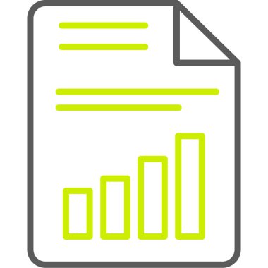 veri analiz vektör simgesi. biçim düz simge, yeşil renk, yuvarlak açılar, beyaz arkaplan