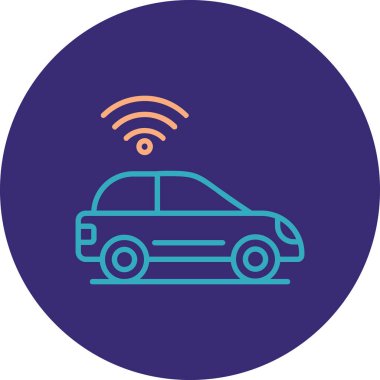 Araba simgesinin vektör illüstrasyonu