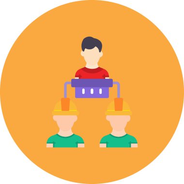 insanlar düz simge vektör çizim