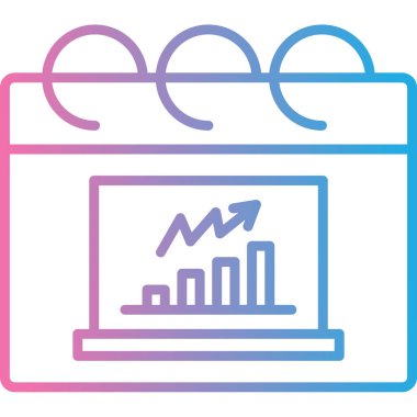 iş grafiği simgesi, vektör illüstrasyonu