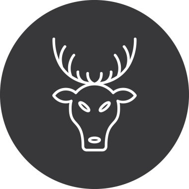 geyik simgesi vektör illüstrasyonu