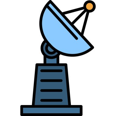 uydu anten simgesi, vektör illüstrasyonu