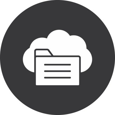 bulut dosyası simge arkaplanında izole edildi