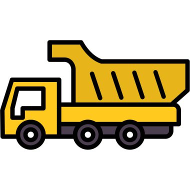 Kamyon simgesi renk ana hatlarını boşalt